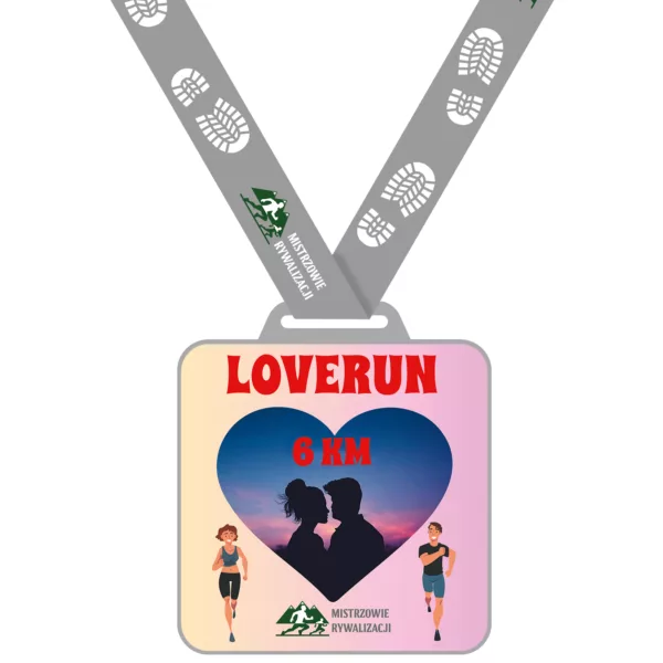 LOVERUN 6 KM- zakochaj się w bieganiu - bieg wirtualny - wyzwanie sportowe dla zakochanych