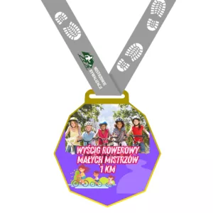 Wyścig rowerowy małych mistrzów - 1 km / 3 km - wyzwanie rowerowe dla dzieci - wirtualne z medalem