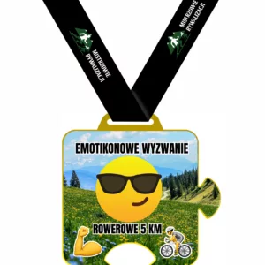 Emotikonowe wyzwanie rowerowe - 5 km - wyzwania rowerowe - rajd - wyzwanie z medalem