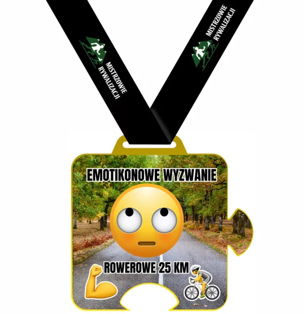 Emotikonowe wyzwanie rowerowe - 25 km - wyzwania rowerowe - rajd - wyzwanie z medalem