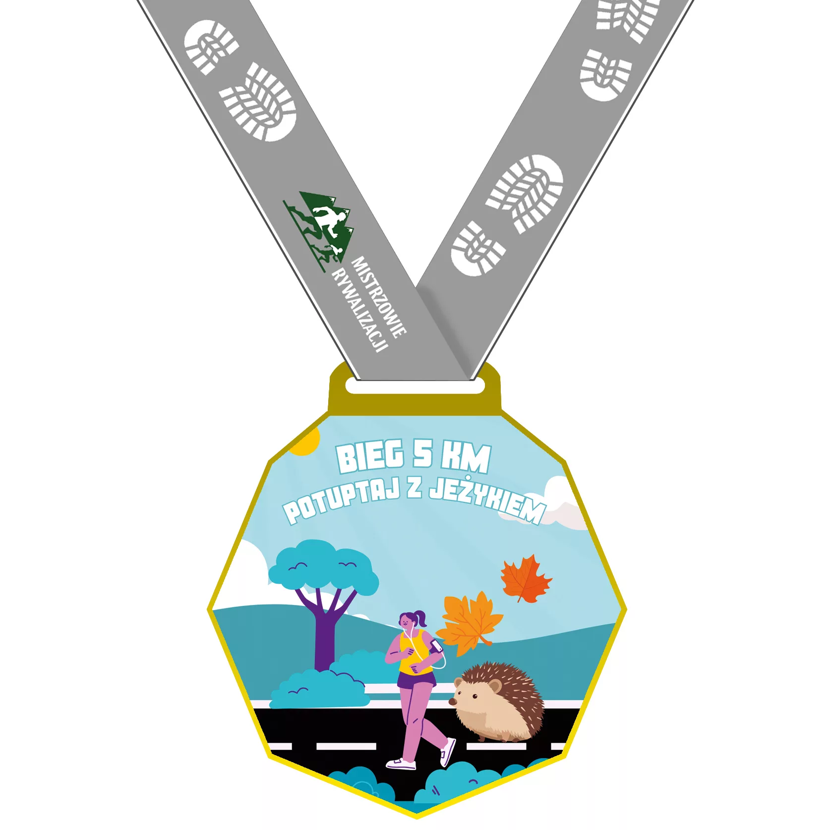 Bieg wirtualny 5 km - potuptaj z jeżykiem - wyzwanie biegowe - sportowe