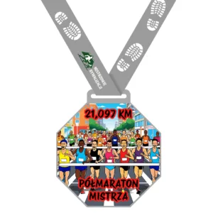 Półmaraton mistrza 21,097km - Bieg wirtualny – biegi wirtualne - biegowe wyzwanie QR